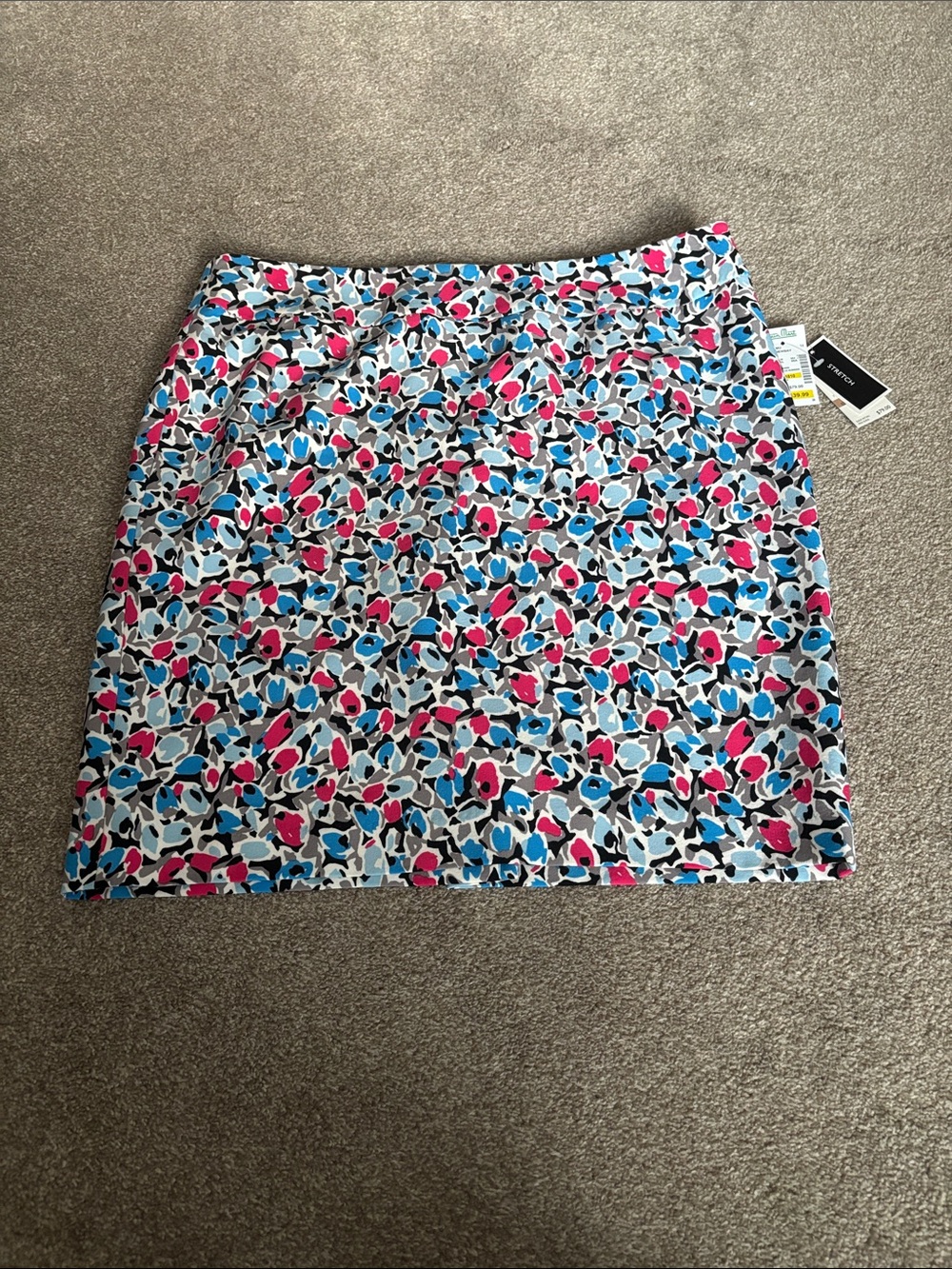 Nine West Newport Bay Candy Multi Multi-Color Printed Pencil Skirt size 12